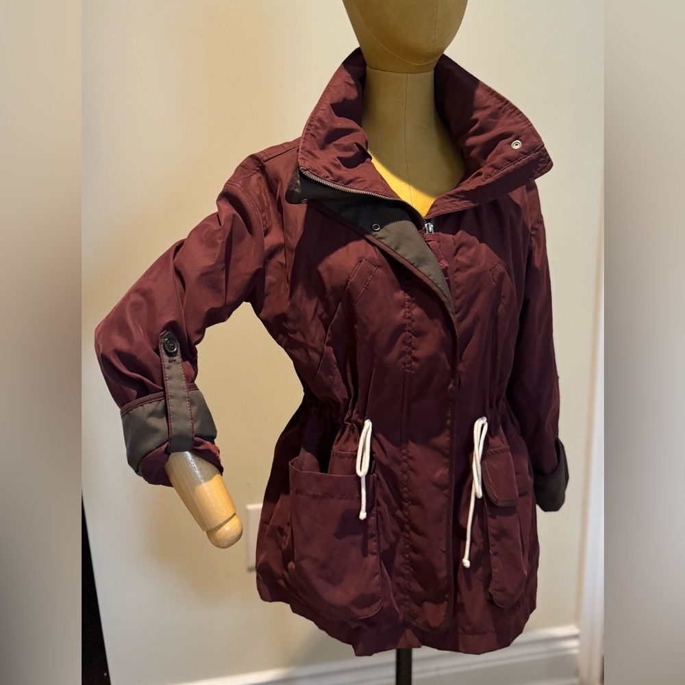 ABERCROMBIE & FITCH Maroon Utility Jacket (XS)